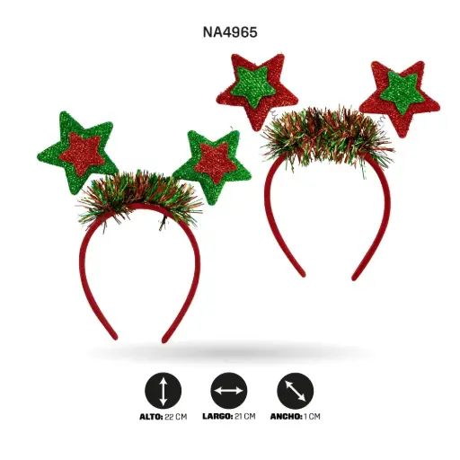 [NA4965] DIADEMA DE NAVIDAD -6 BOX/12 [PAC4928]