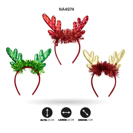 [NA4974] DIADEMA DE NAVIDAD -15 BOX/12 [PAC4937]
