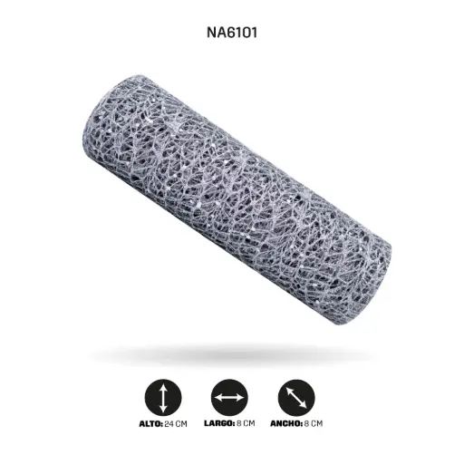 [NA6101] MALLA 24cm x 5y PLATEADO [PAC4974]