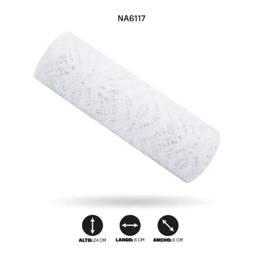 [NA6117] MALLA 24cm x 5y BLANCO TORNASOL [PAC5011]