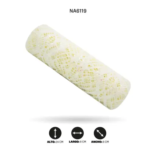 [NA6119] MALLA 24cm x 5y BLANCO CREMA [PAC5014]
