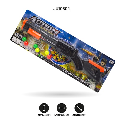 [JU10804] PISTOLA DE JUGUETE CON BOLAS PING PONG [1985-43]