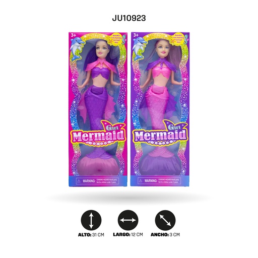 [JU10923] BARBIE DE CUERPO COMPLETO DE 11,5 PULGADAS SIRENA [02024-3]
