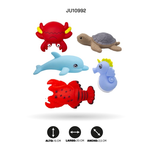 [JU10992] JUEGO DE ANIMALES DE VINILO - 5 PIEZAS [SDH168-84]