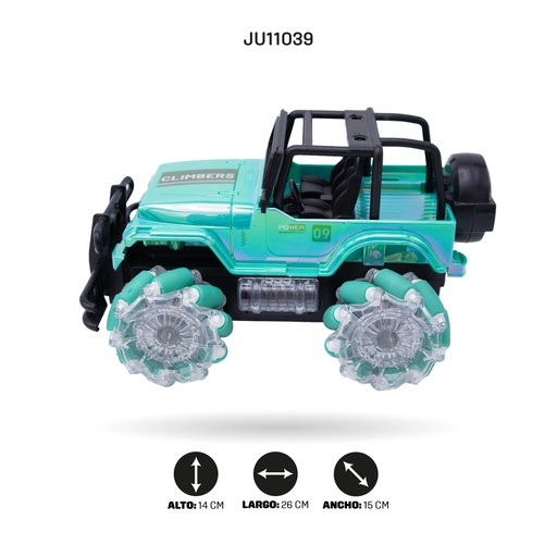 [JU11039] Carro RC 2.4G Pro - Vehículo Radio Control Recargable USB JU11039 (326-307)