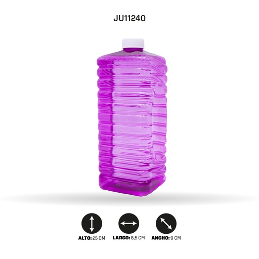 [JU11240] BOTELLA CUADRADA DE AGUA PARA BURBUJAS DE 1500 ML [HT2016]