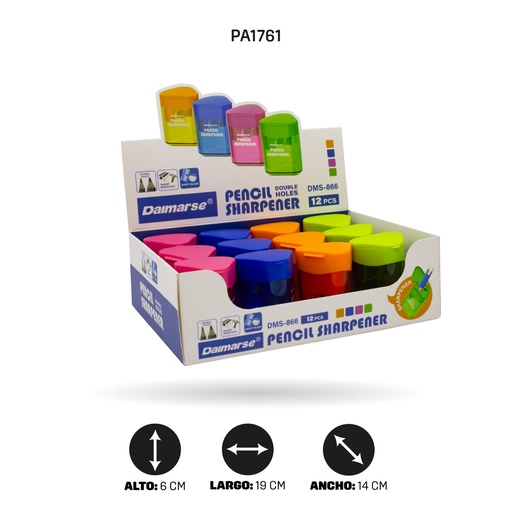 [PA1761] SACAPUNTAS DOBLE DMS-866 [PAC4876]