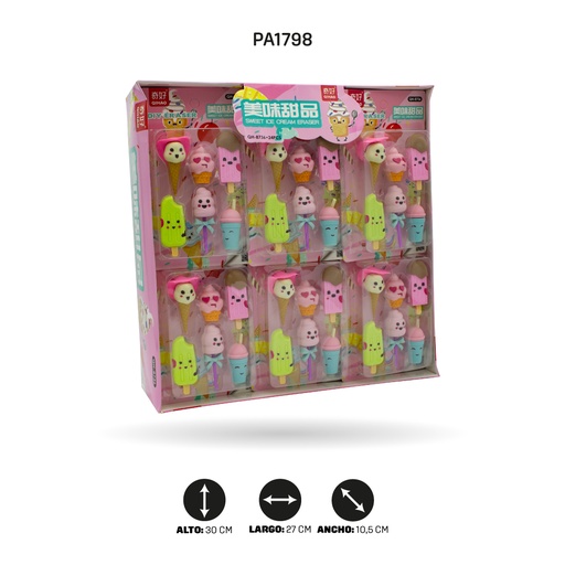 [PA1798] BORRADOR HELADO BOX 24 UND QH-8736  [PAC4616]