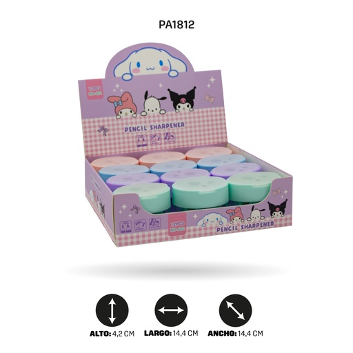 [PA1812] SACAPUNTAS PASTEL DOBLE X12 UND 602 [PAC4858]