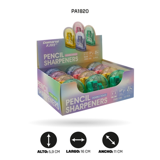 [PA1820] SACAPUNTAS DOBLE DMS-180 [PAC4866]