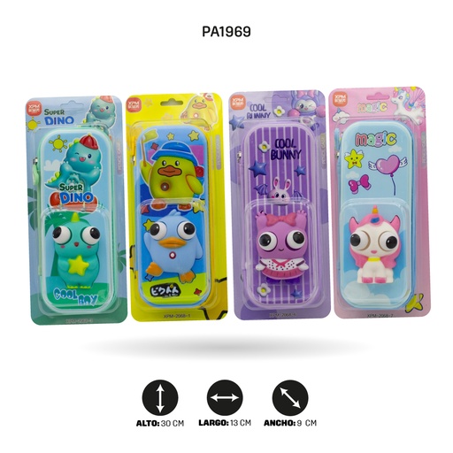 [PA1969] ESTUCHE CARTUCHERA DE ANIMALES XPM-2068-1/3/6/7 [PAC4702]