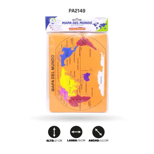 [PA2149] DIDACTICOS FOAMY -MAPA DEL MUNDO [PAC5865]