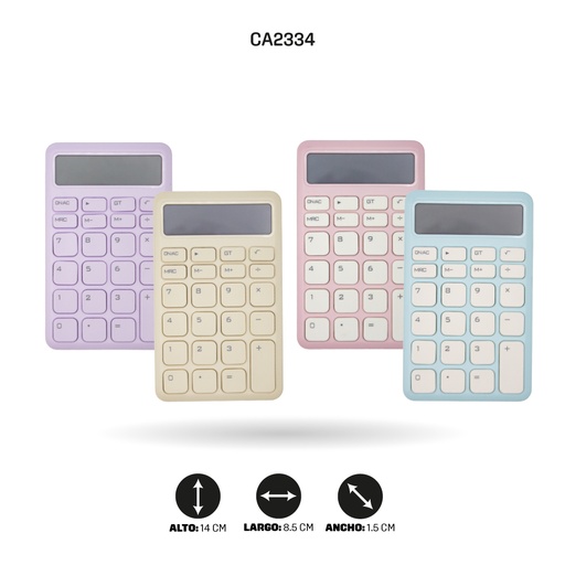 [CA2334] CALCULADORA KARUIDA COLOR PASTEL 8 DIGITOS KK-803 [PAC5359]