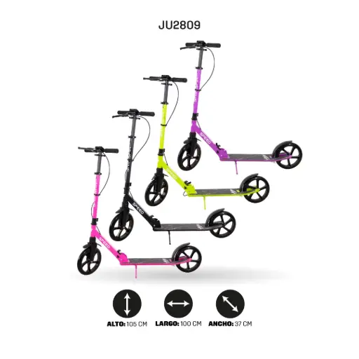 [JU2809] Scooter Pro 230mm - Patineta con Freno Manual y Llanta Grande [630B]