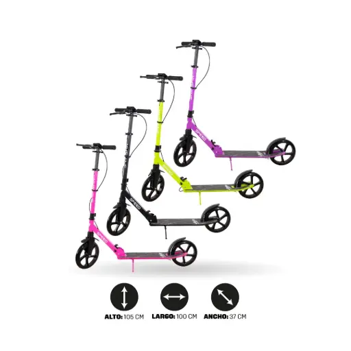 Scooter Pro 230mm - Patineta con Freno Manual y Llanta Grande [630B] 