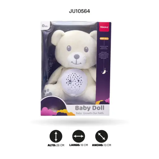 [PS10564] Peluche Oso Polar - Muñeco Suave Abrazable Blanco [MBQ662-3A]