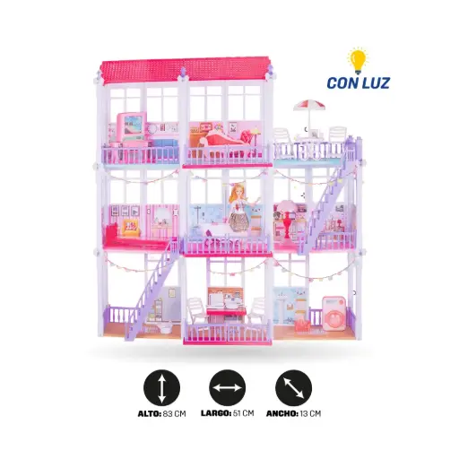 Villa Construida - Casa de Muñecas Armable Premium [915] 